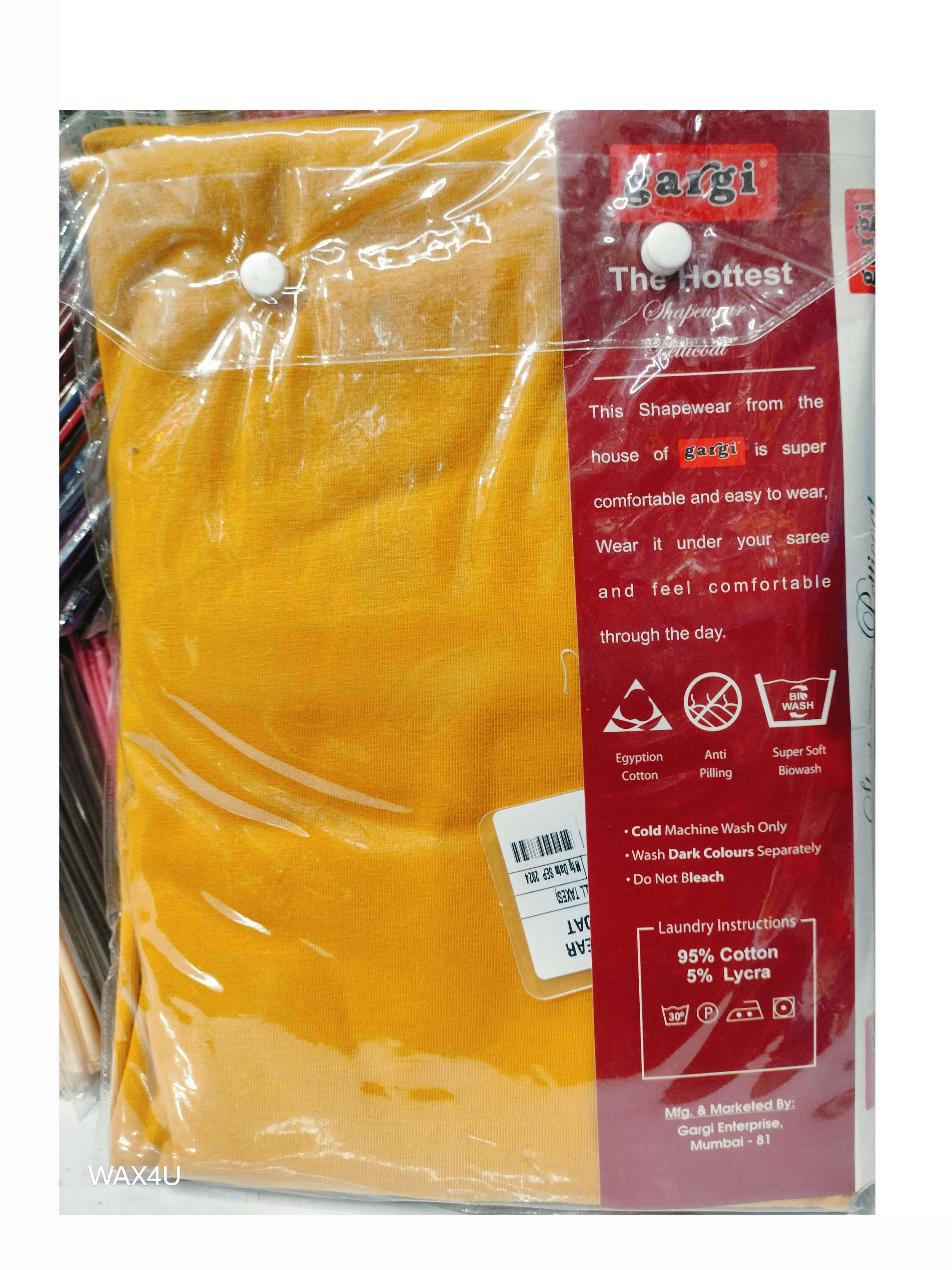 gargi shapewear Petticoat 2plus all colors 95% Pure Cotton, 5% Lycra