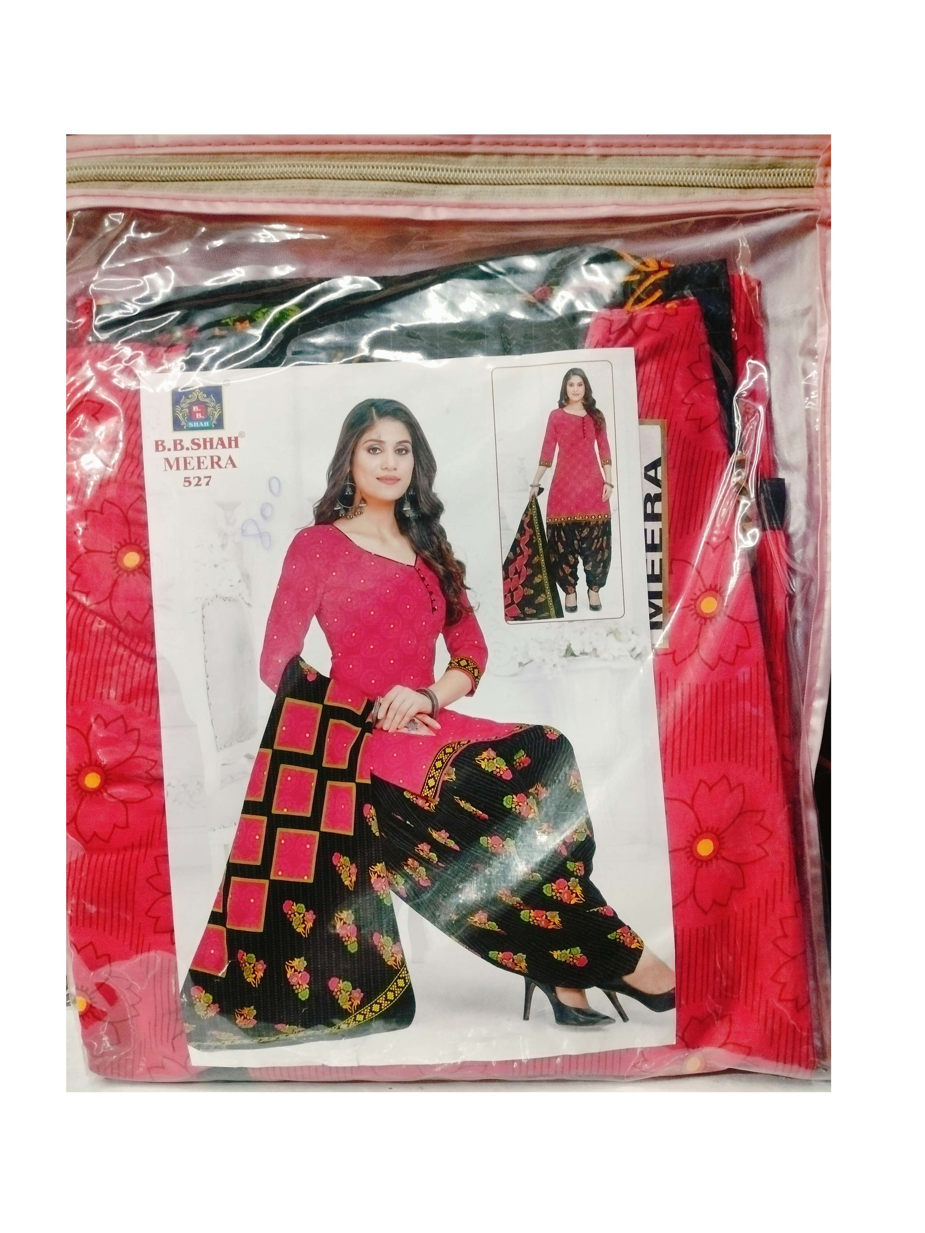 Choodidara Set Cloth BBShah Meera 515  Red,Pink,Green,Orrange,Blue